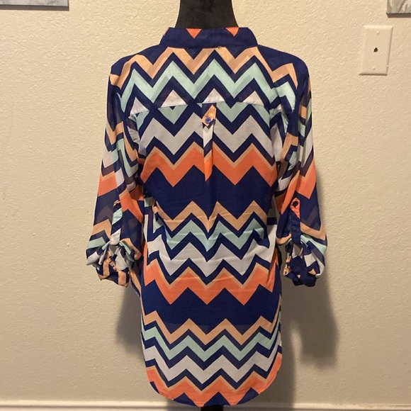 "Wishful Park" Chevron Blouse - Picture 2 of 4